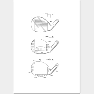 Golf Club Vintage Patent Drawing Posters and Art
